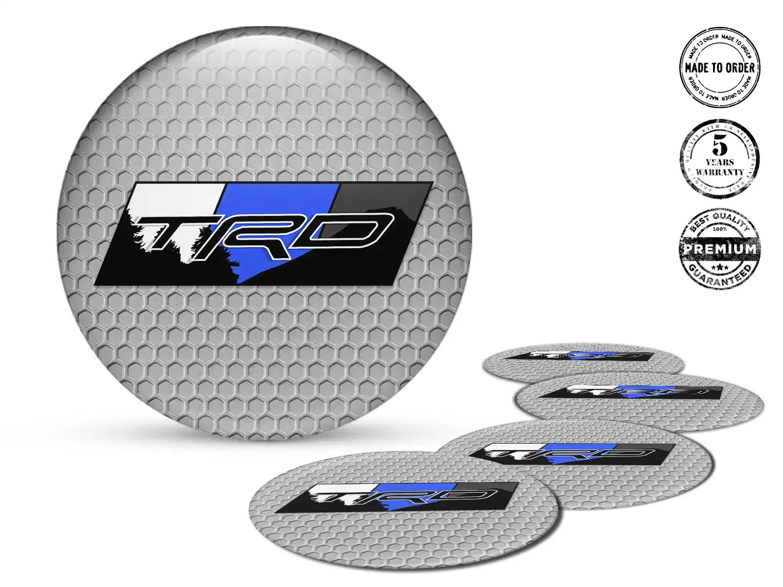 Toyota TRD Pegatinas Silicona Estilo Calcomanías de Aro Autos